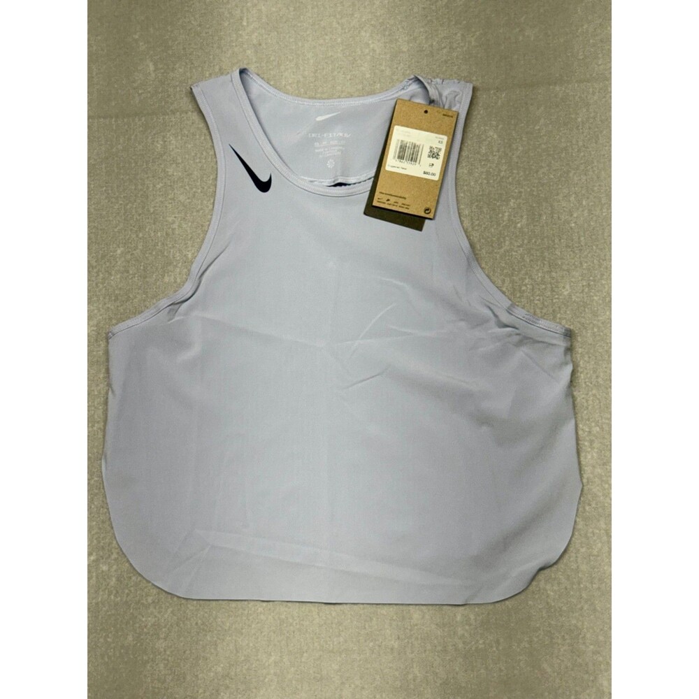 NIKE AeroSwift Dri-FIT ADV Cropped Running Purple Blue Tank  FN2713-057 Women XS